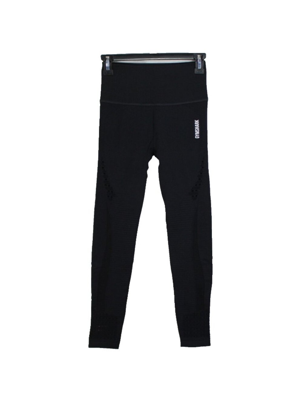 Gymshark Energy Seamless Leggings Womens Size S Solid Black High Rise Cut Outs